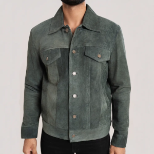 Ryan Men’s Green Trucker Jacket