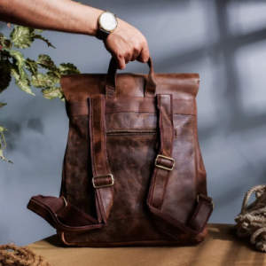 VeloStride Leather Backpack