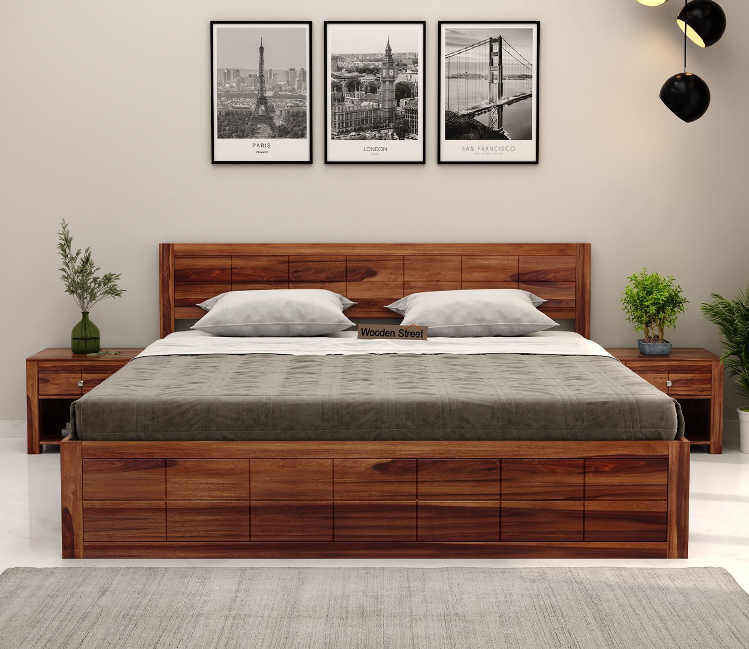 King Size Wooden Bed